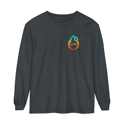 Dissolve The Ego (Back design) - Unisex Garment-dyed Long Sleeve T-Shirt